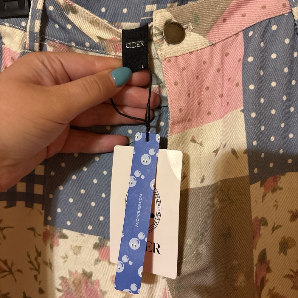 Cider Multicolor Patchwork Pants NWT - image 2